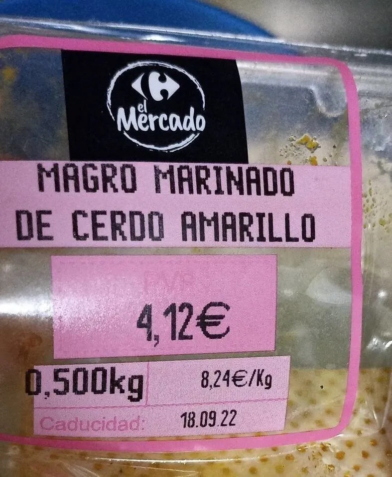 Magro marinado de cerdo