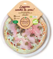 Pizza champiñones y jamón cocido bio