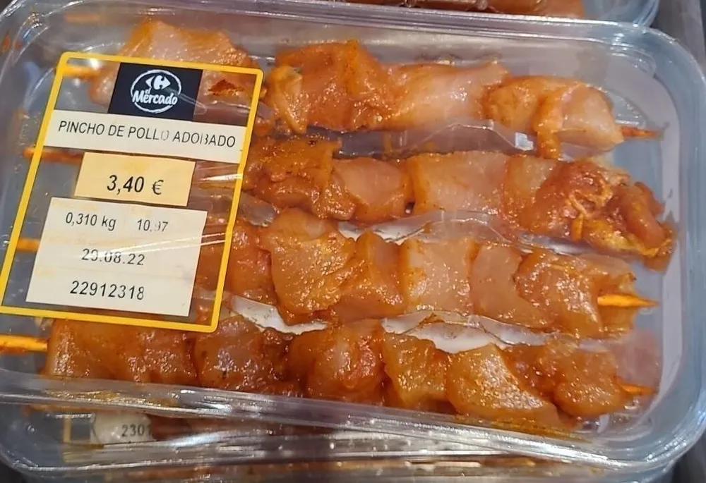 Pincho de pollo adobado