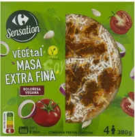 Pizza Vegetal masa extra fina Boloñesa vegana