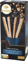 Palitos de turrón de cacahuete con chocolate