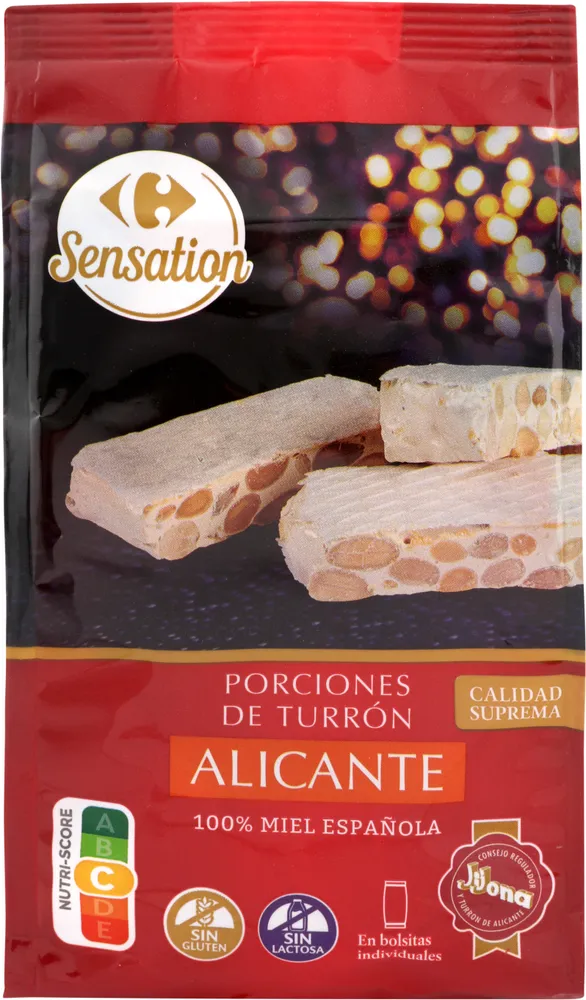 Porciones de Turrón de Alicante