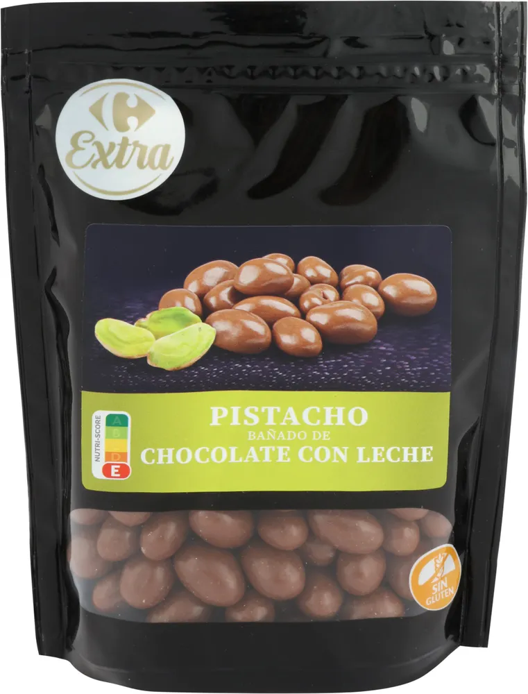 Pistachos con chocolate con leche