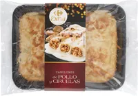 Canalones de pollo y ciruelas