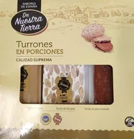 Turrones en porciones