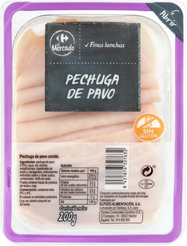 Pechuga de Pavo finas lonchas