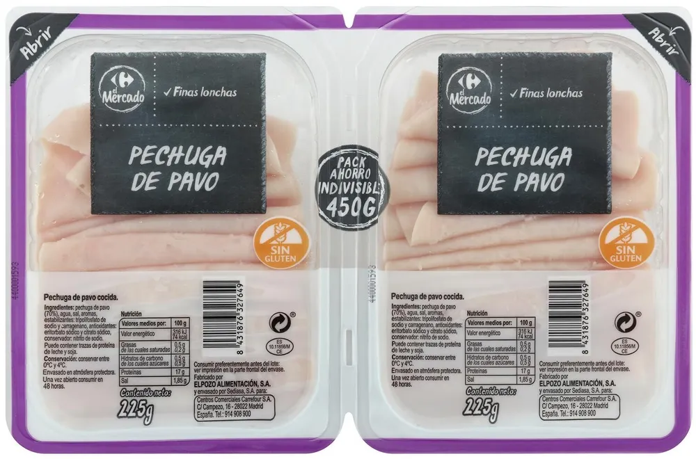 pechuga de pavo finas lonchas
