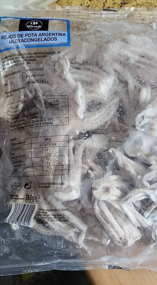 REJOS DE POTA ARGENTINA ULTRACONGELADOS