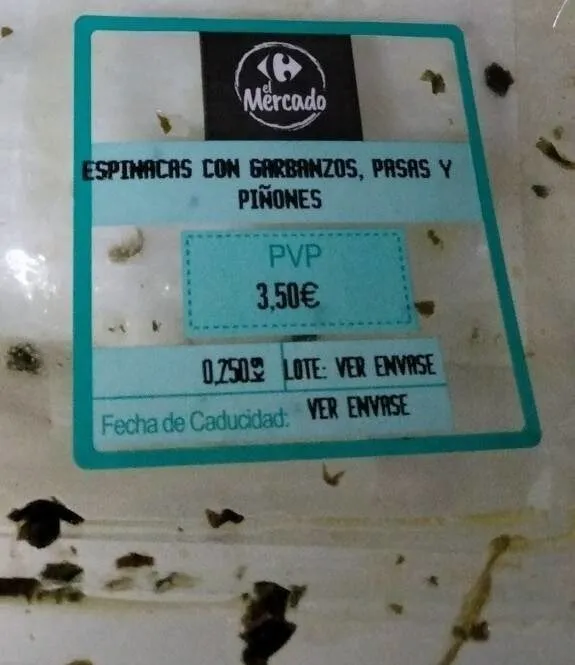 Espinacas con garbanzos