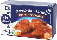 Chipirones rellenos en salsa americana
