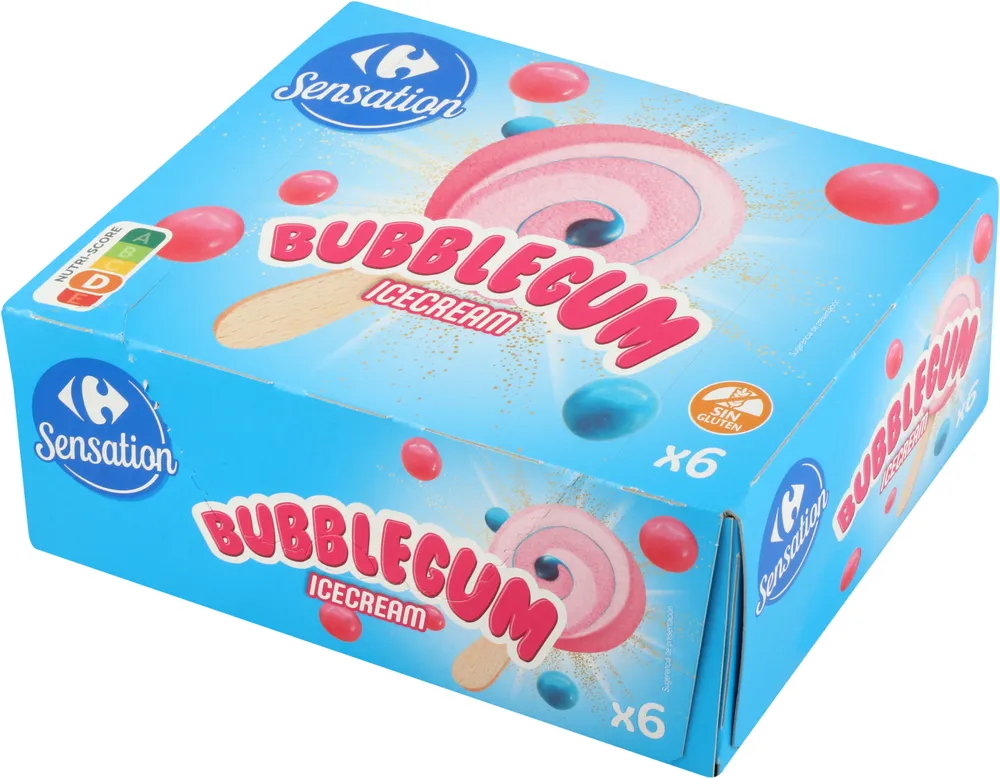 Helado bubblegum