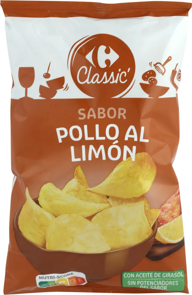 Patatas fritas con sabor a pollo y limón