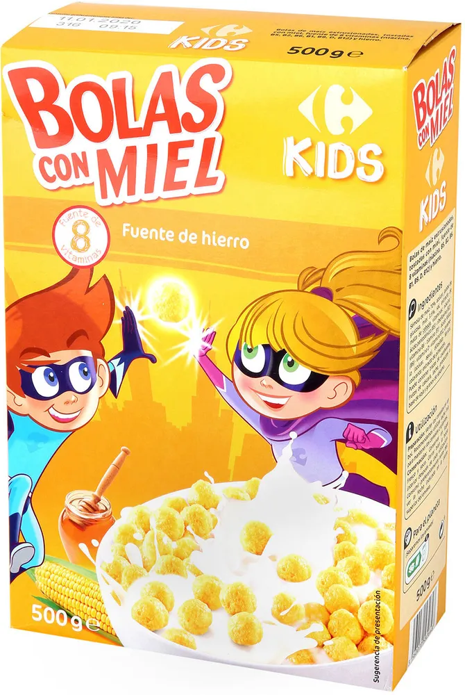 Cereales bolas de maiz miel