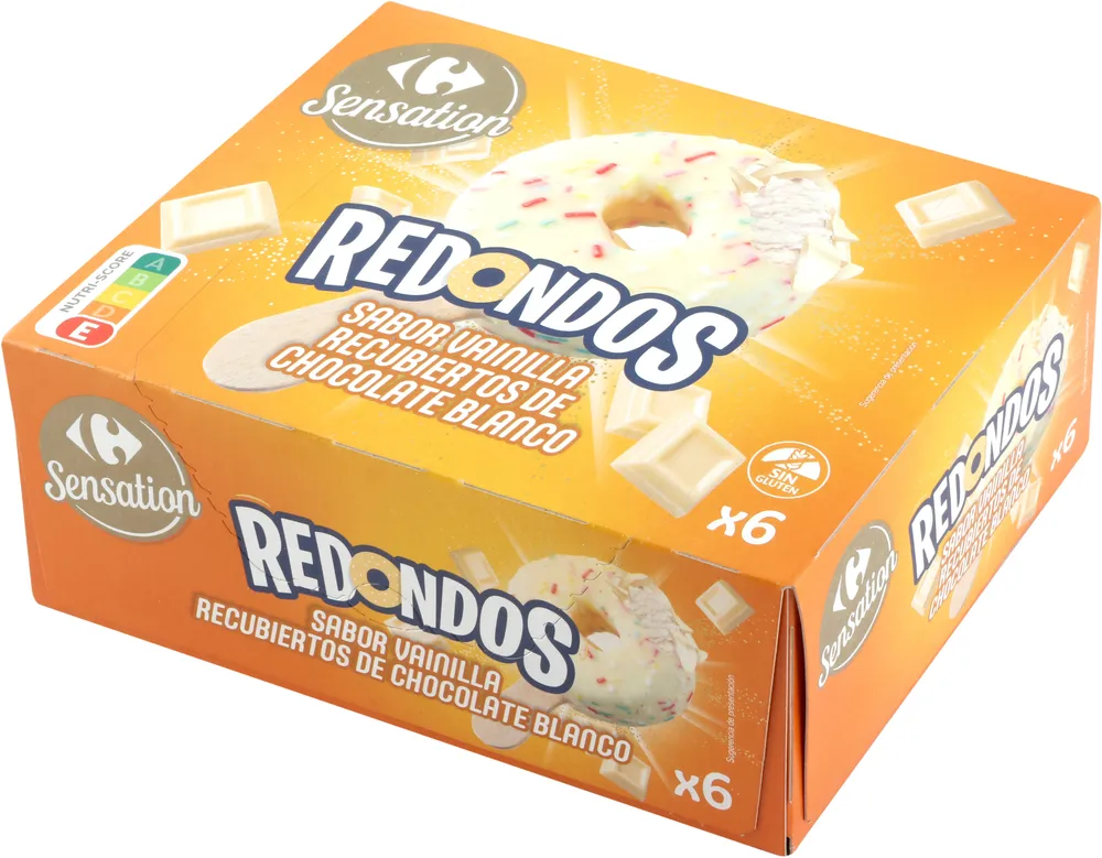 Redondos sabor vainilla recubiertos de chocolate blanco