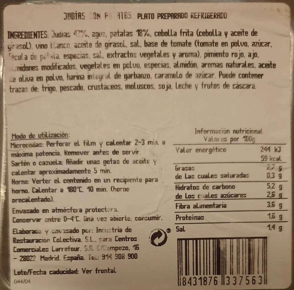 Judias con patatas
