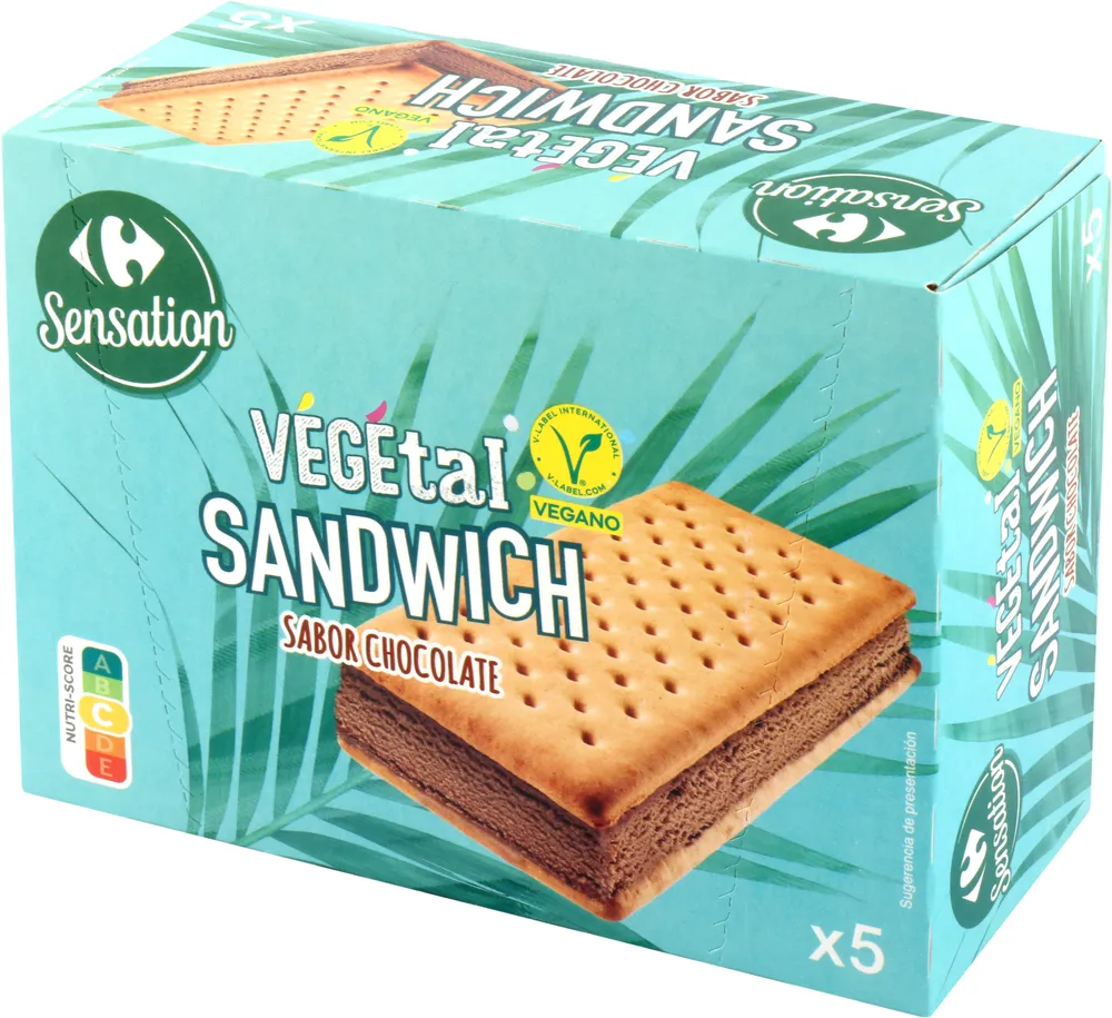Sandwich vegetal sabor chocolate