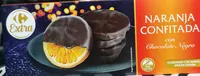 Naranja confitada con chocolate negro