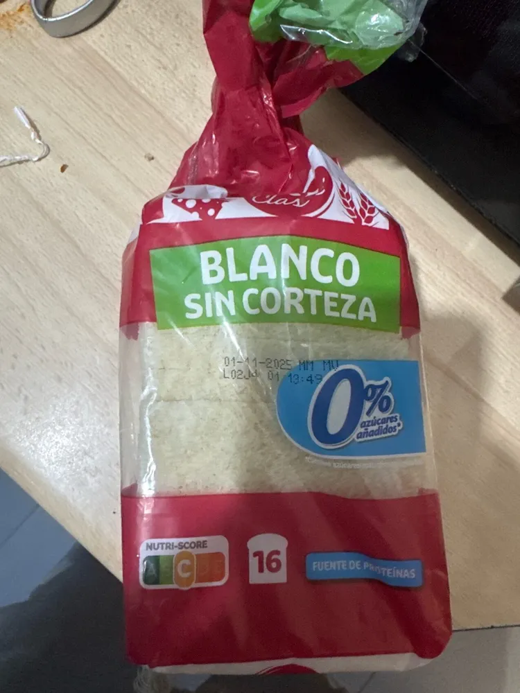 PAN DE MOLDE SIN CORTEZA CARREFOUR 450G