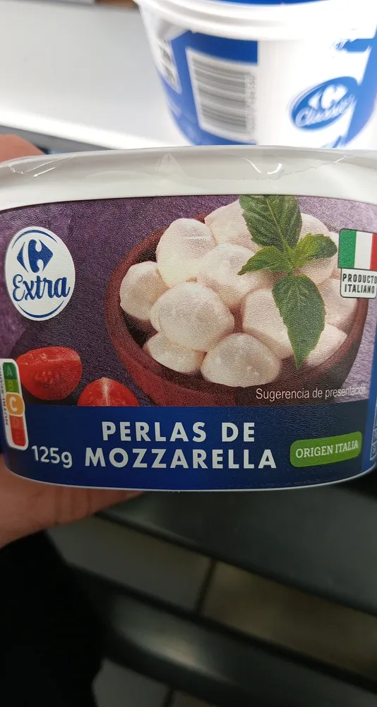 Perlas de mozzarella
