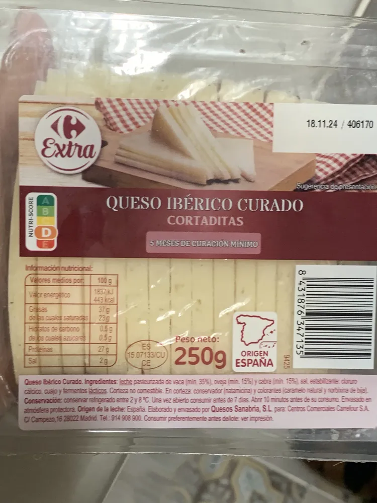 Queso iberico curado