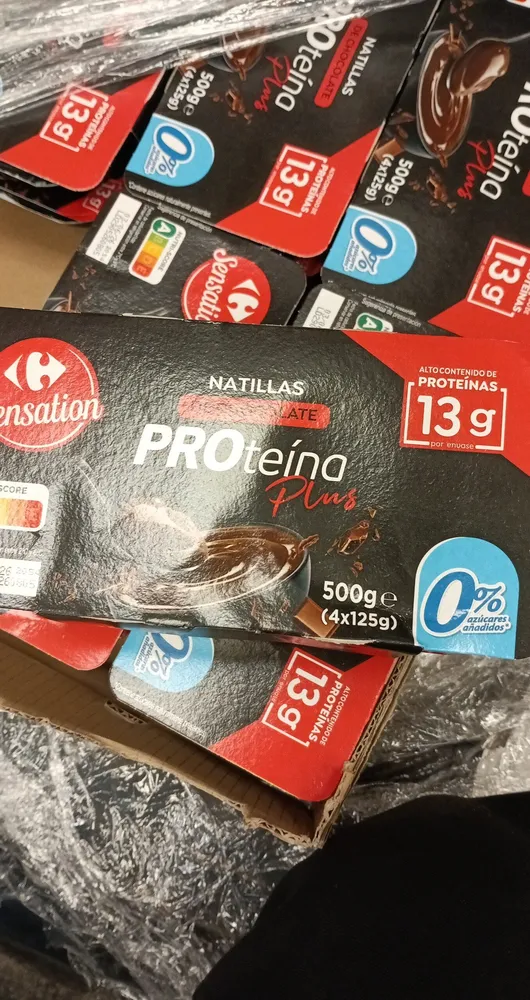 natilla chocolate proteínas por cuatro Carrefour