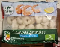 Gambas grandes peladas crudas