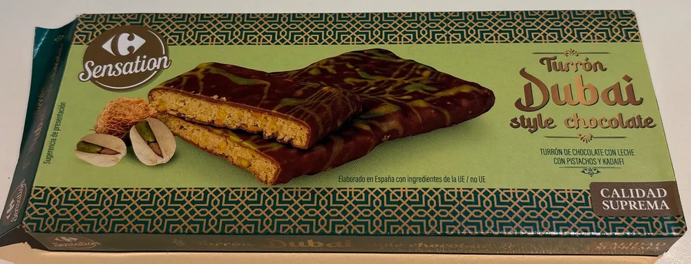 Turrón Dubai style chocolate