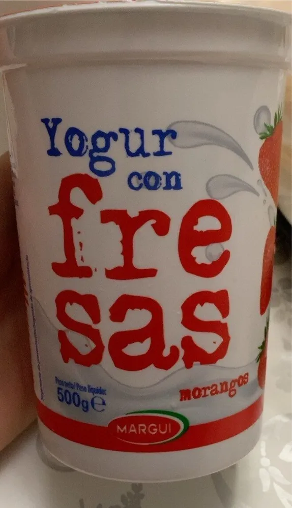 Yougur con fresa