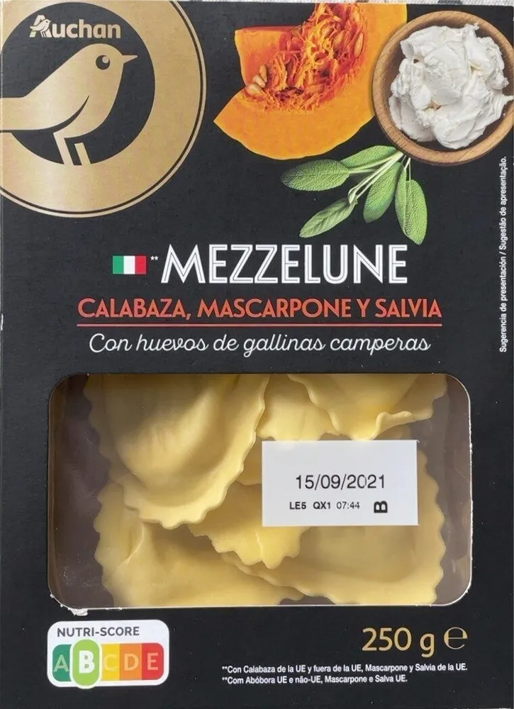 Mezzelune Calabaza, Mascarpone y Salvia