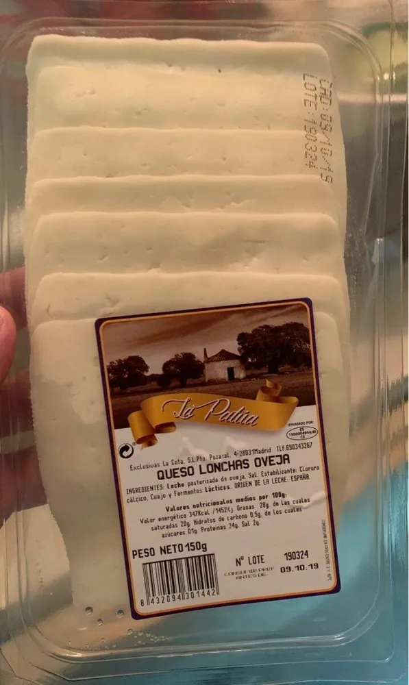 Queso lonchas oveja