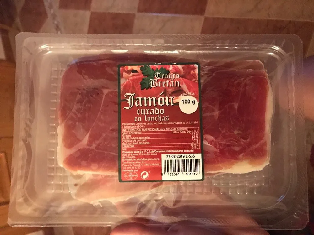 Jamón Curado en lonchas