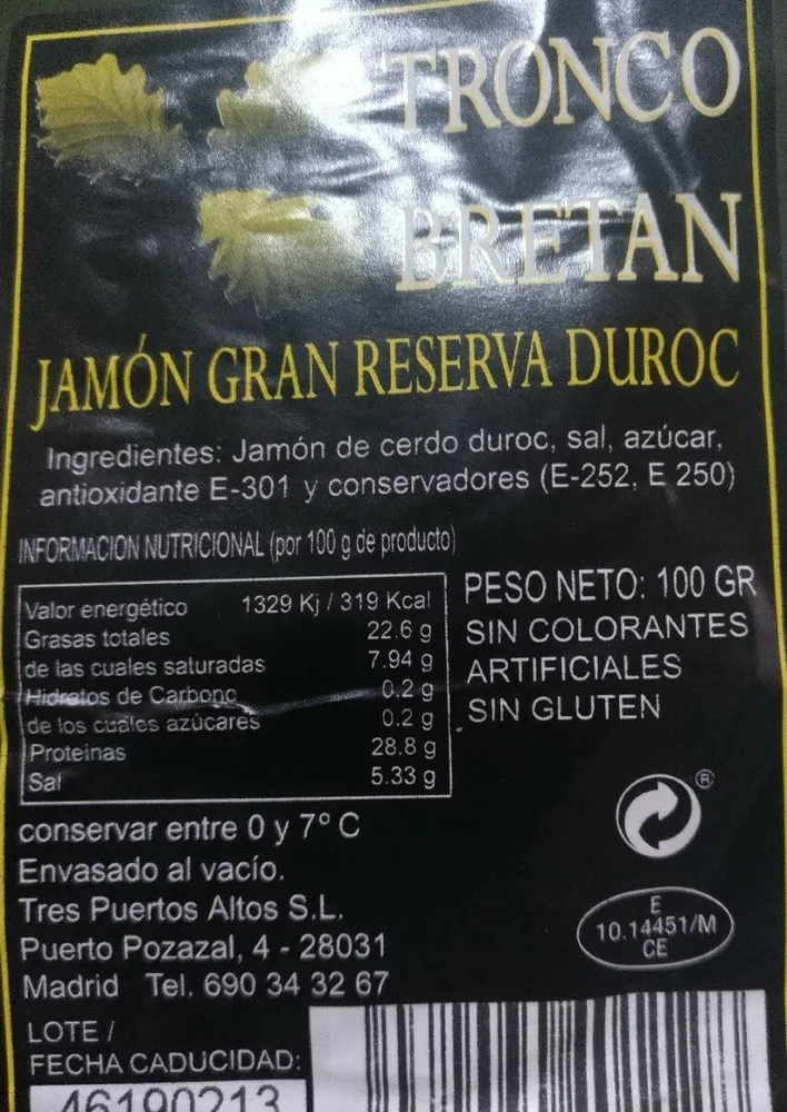 Jamón gran reserva