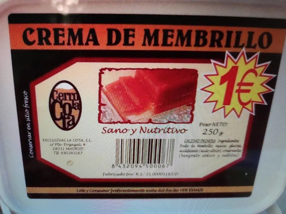 Crema de membrillo