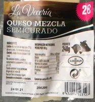 Queso mezcla semicurado