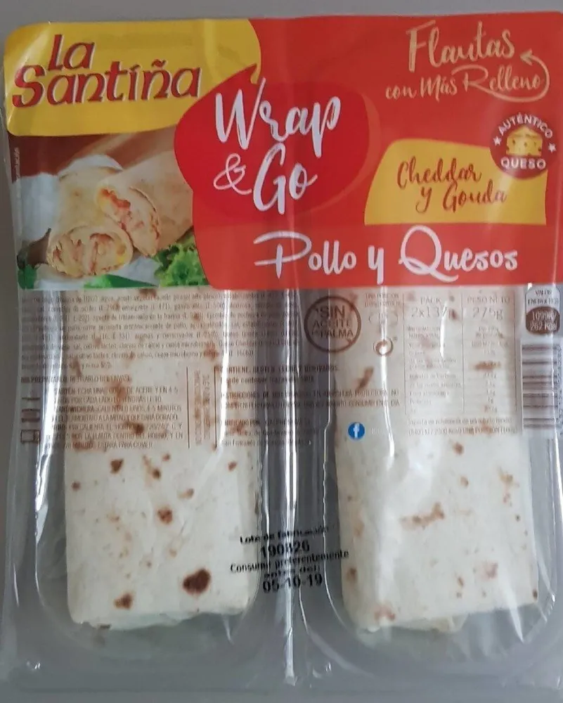 Wrap & Go Pollo y Queso