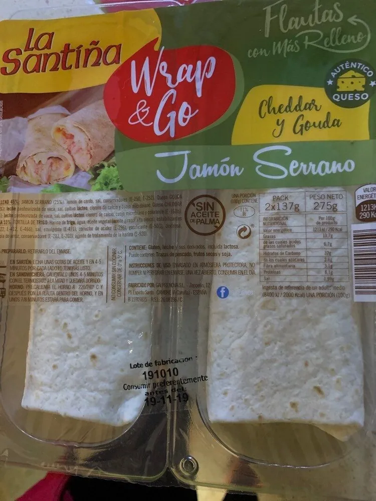Wrap & go jamón serrano