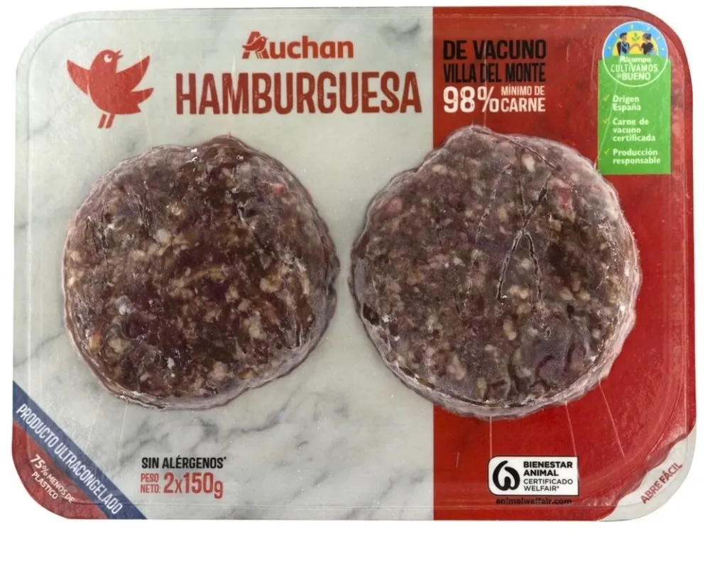 Hamburguesa de carne de vacuno Villa del Monte