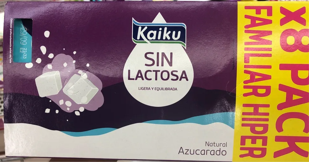 Natural sin lactosa azucarado