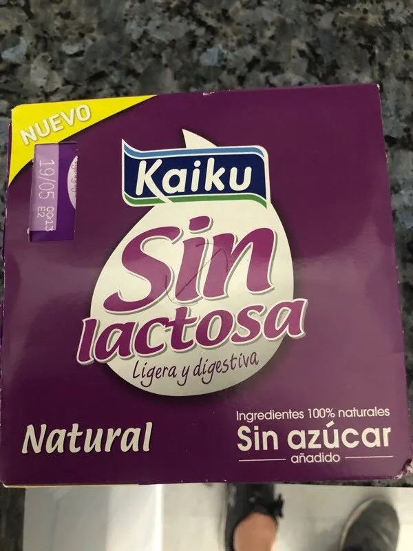 Yogur natural sin lactosa
