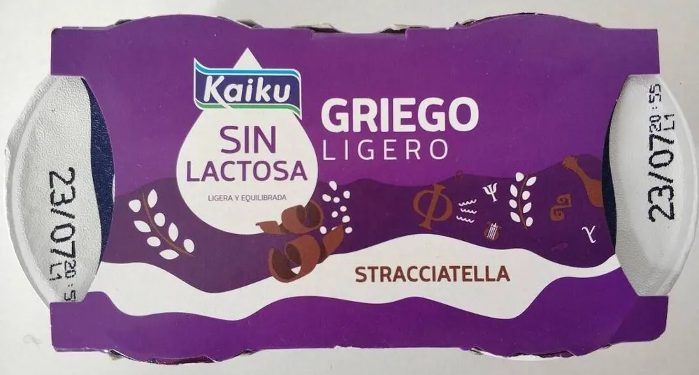 Sin lactosa griego ligero stracciatella