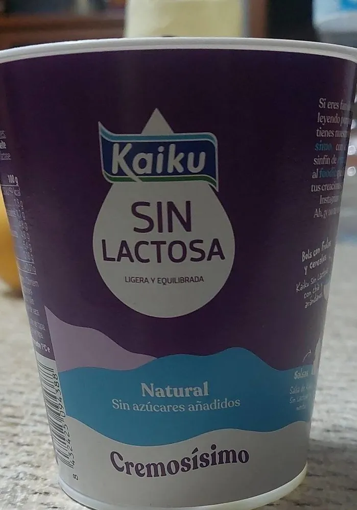 Cremosísimo natural sin lactosa