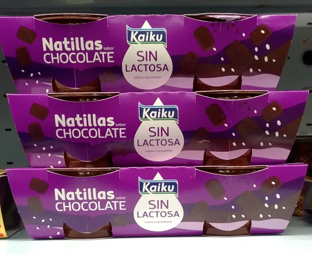 Natillas sabor chocolate sin lactose
