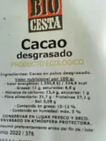 Cacao desgrasado