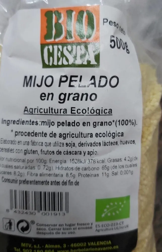 Mijo pelado en grano
