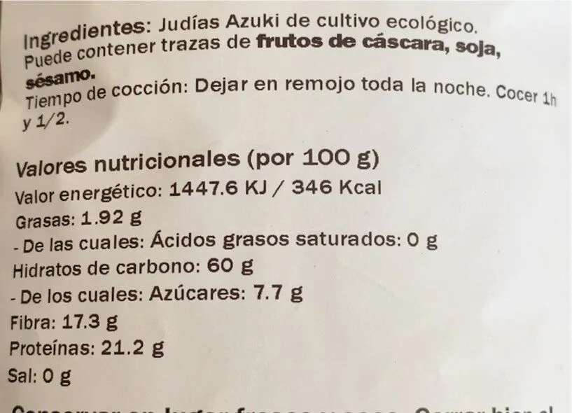 Judias azuki
