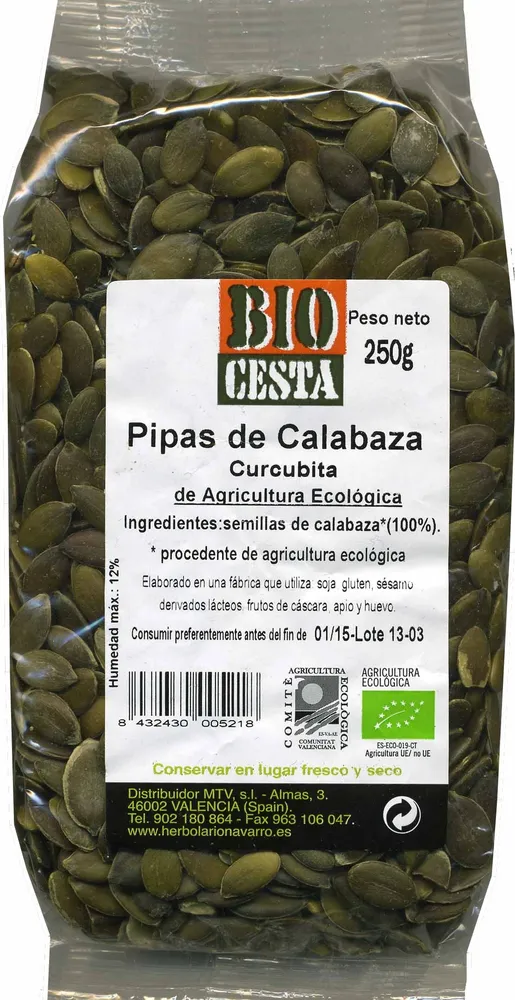 Semillas de calabaza sin cáscara