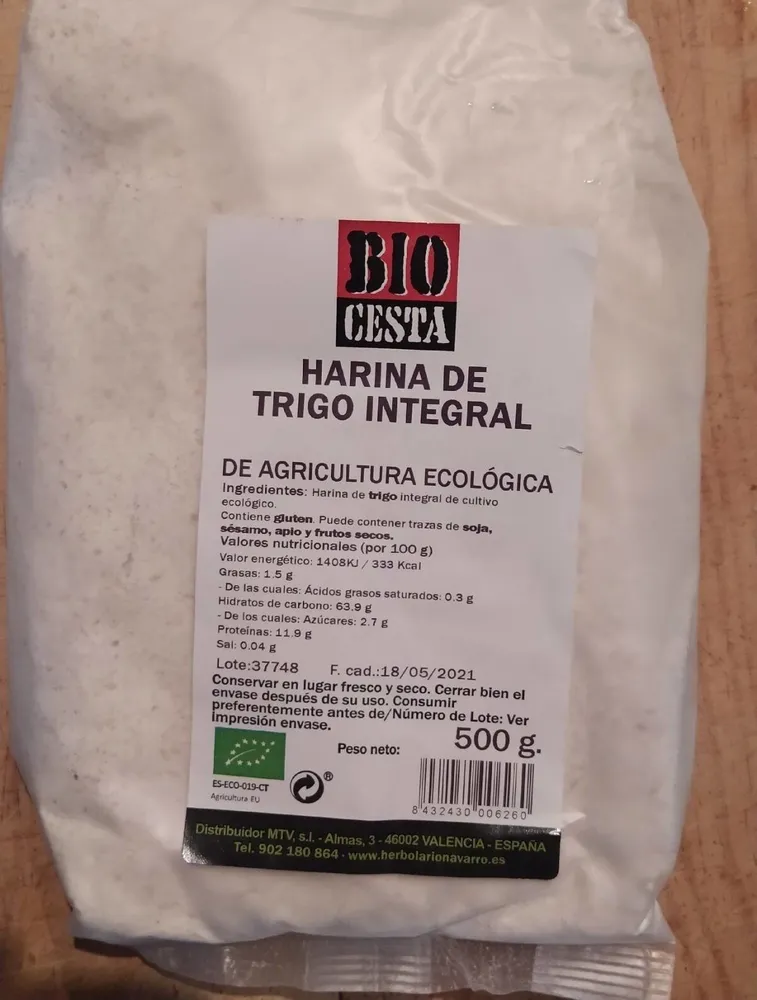 Harina de trigo integral