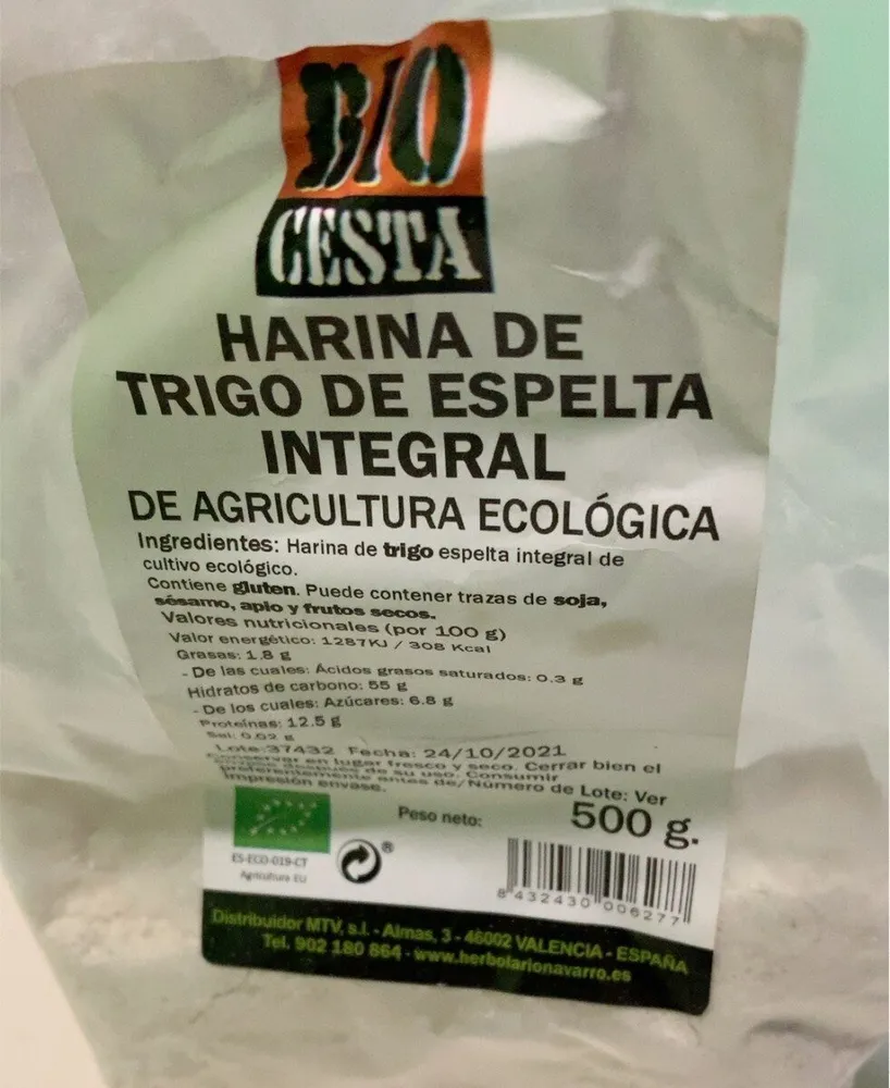 Harina de trigo de espelta integral