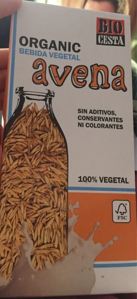 Organic bebida vegetal avena
