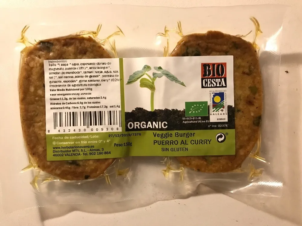 Veggie Burger PUERRO AL CURRY